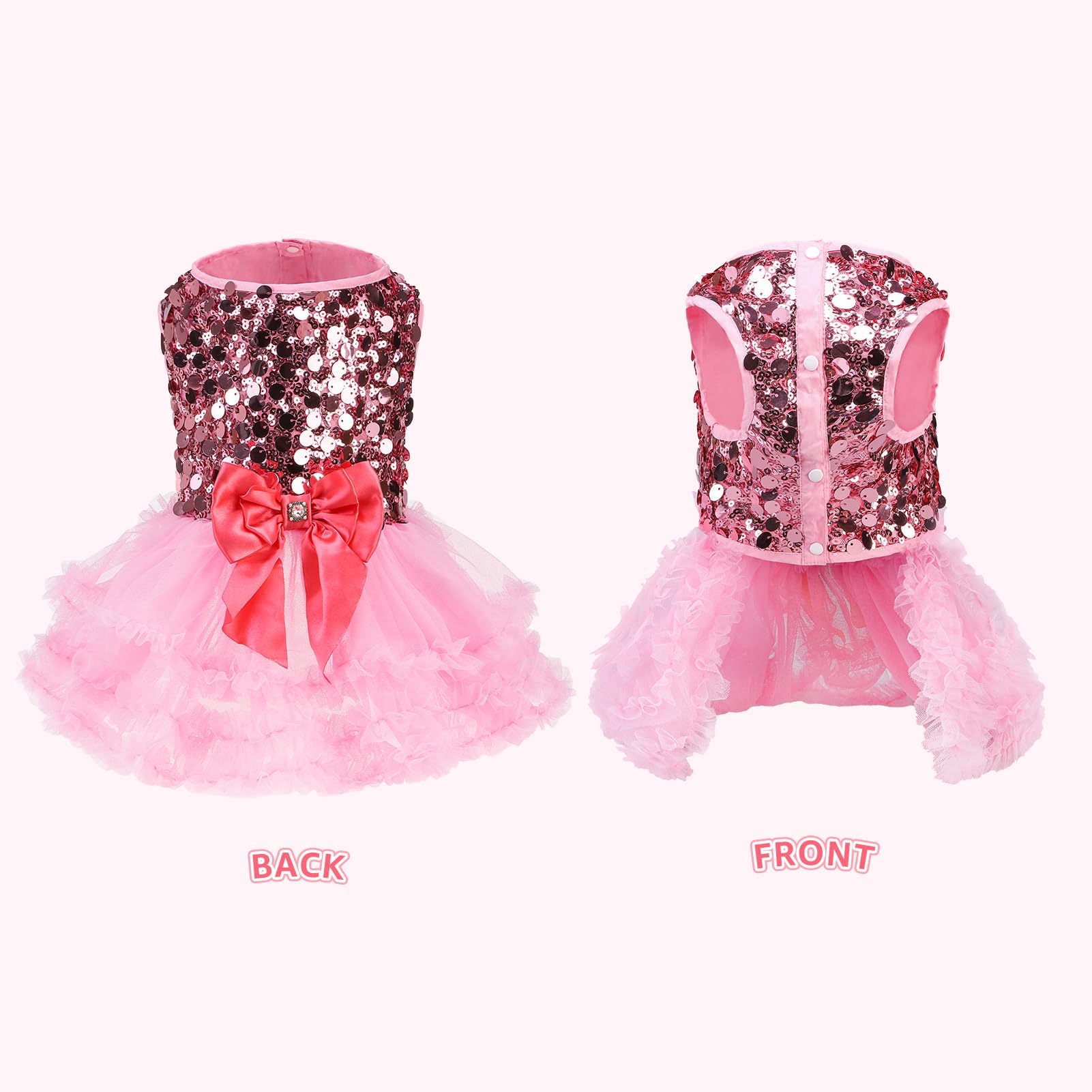 SCENEREAL pink dog dress comfort fabric for gentle wear