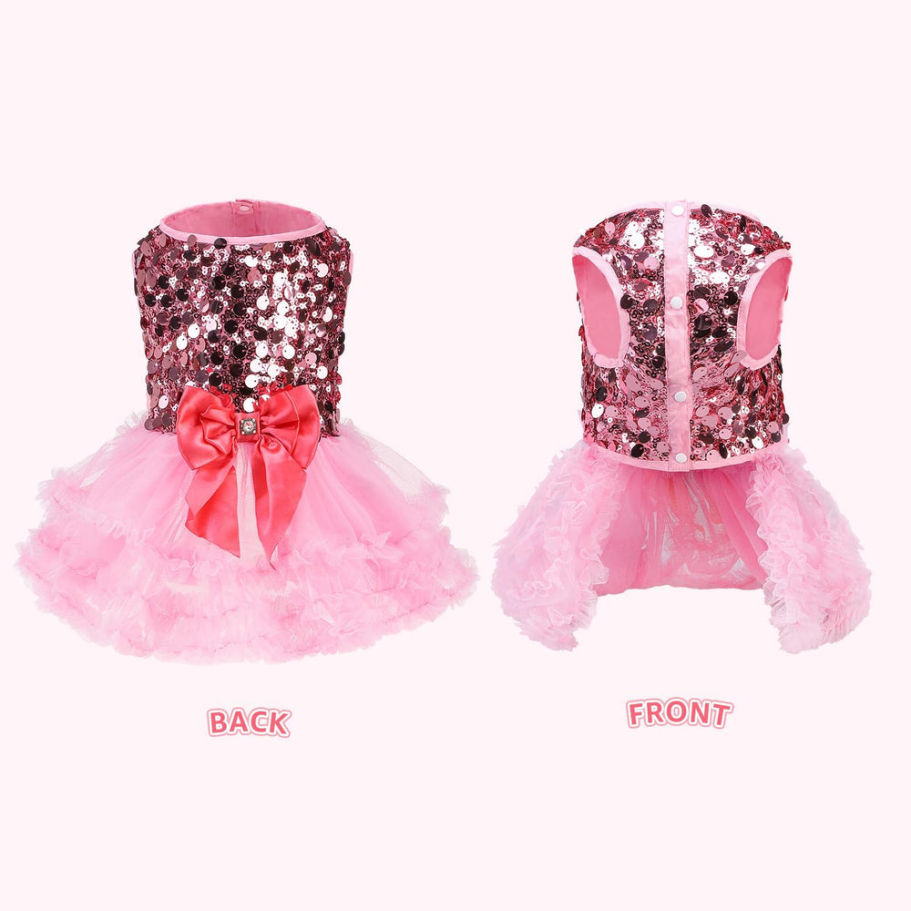 SCENEREAL pink dog dress comfort fabric for gentle wear