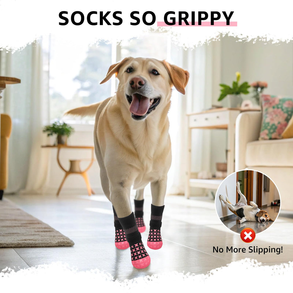 SCENEREAL pink dog socks showcase cozy paw protection for daily use