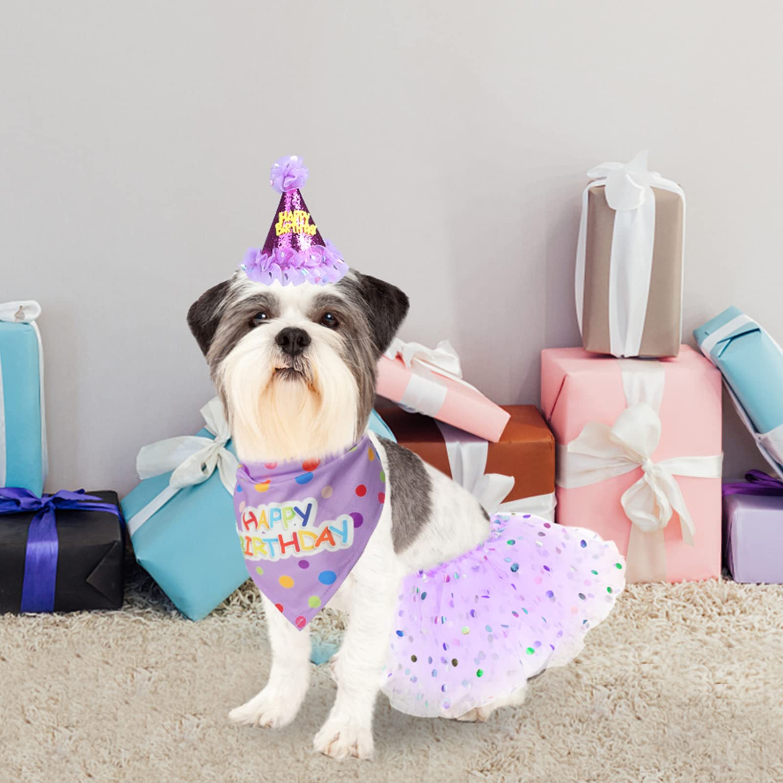 SCENEREAL princess style dog outfit suits small to large dogs