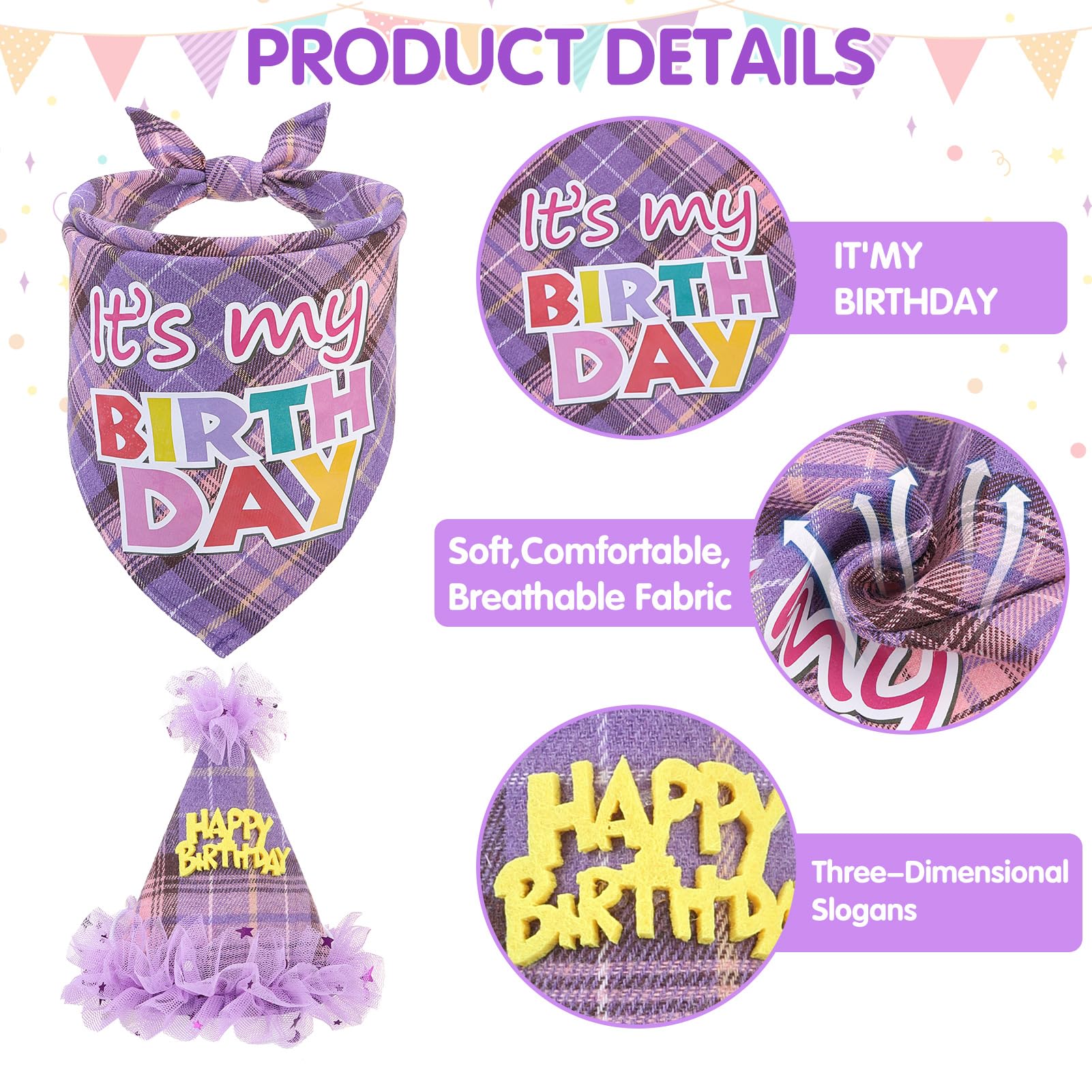 SCENEREAL purple plaid dress image creates an adorable party-ready look.
