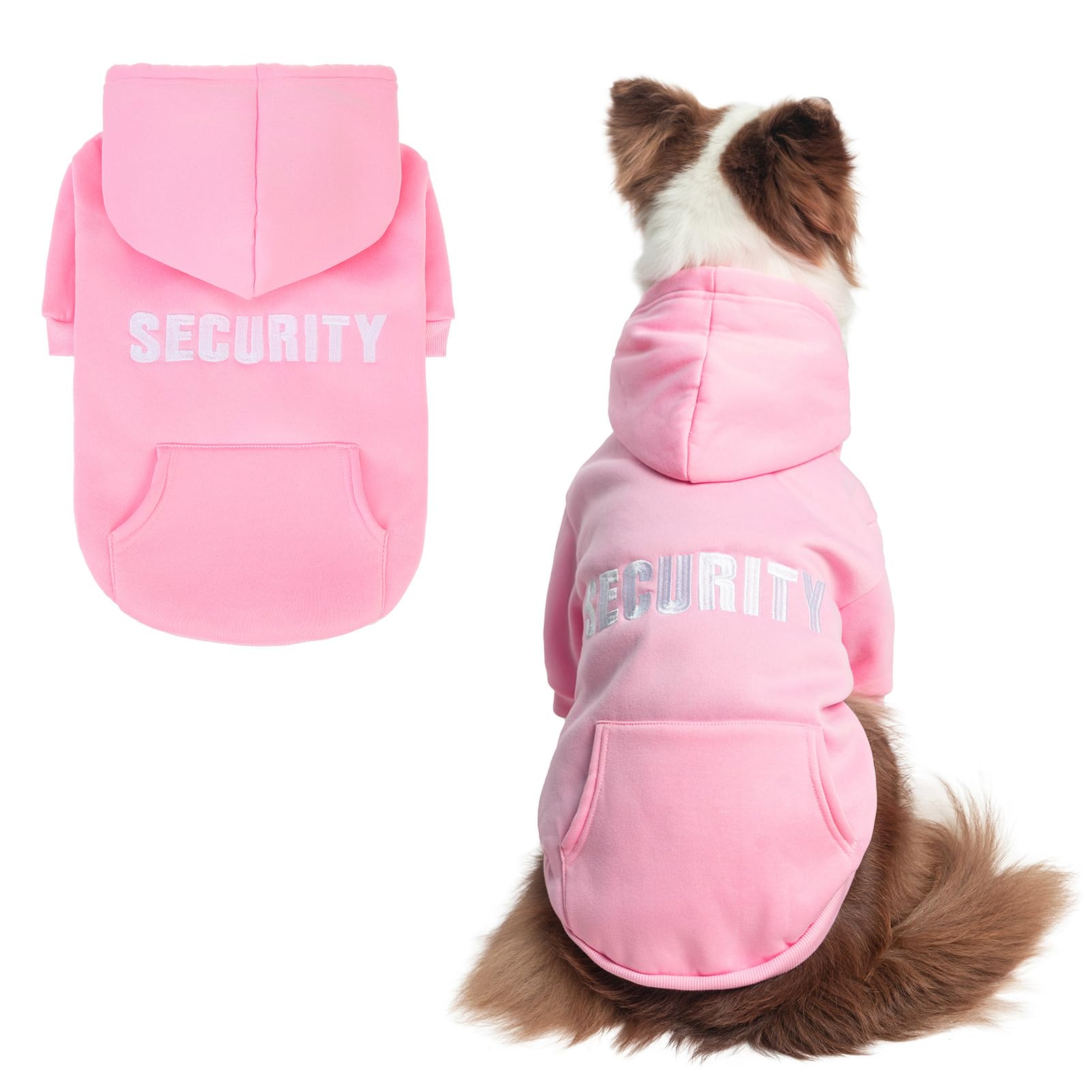SCENEREAL dog hoodie back embroidery shows stylish warmth for cooler days
