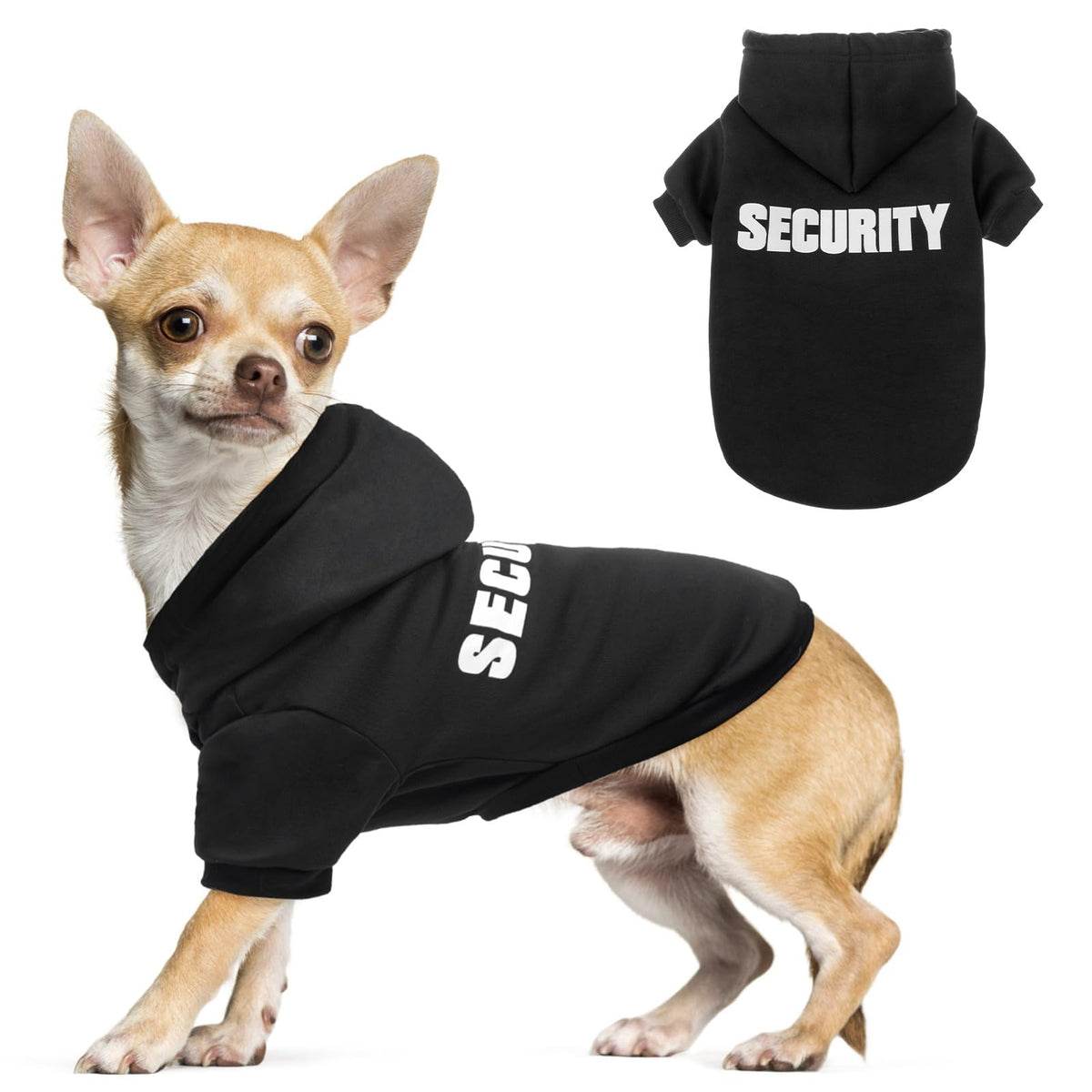 SCENEREAL Security Dog Hoodie brushed fleece warmth for chilly walks