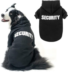 SCENEREAL security dog hoodie front view shows cozy brushed fleece for warmth