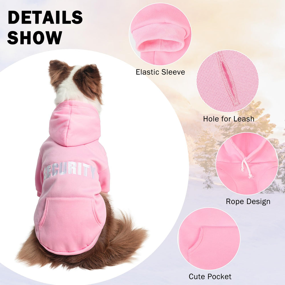 SCENEREAL Security Dog Hoodie hat pocket detail supports small accessories during outings