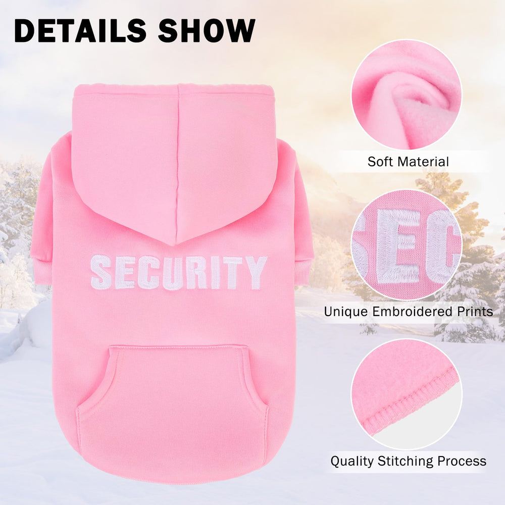SCENEREAL Security Dog Hoodie leash hole design enables easy leash attachment during walks