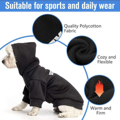 SCENEREAL security dog hoodie with hat close-up shows soft brushed fleece.