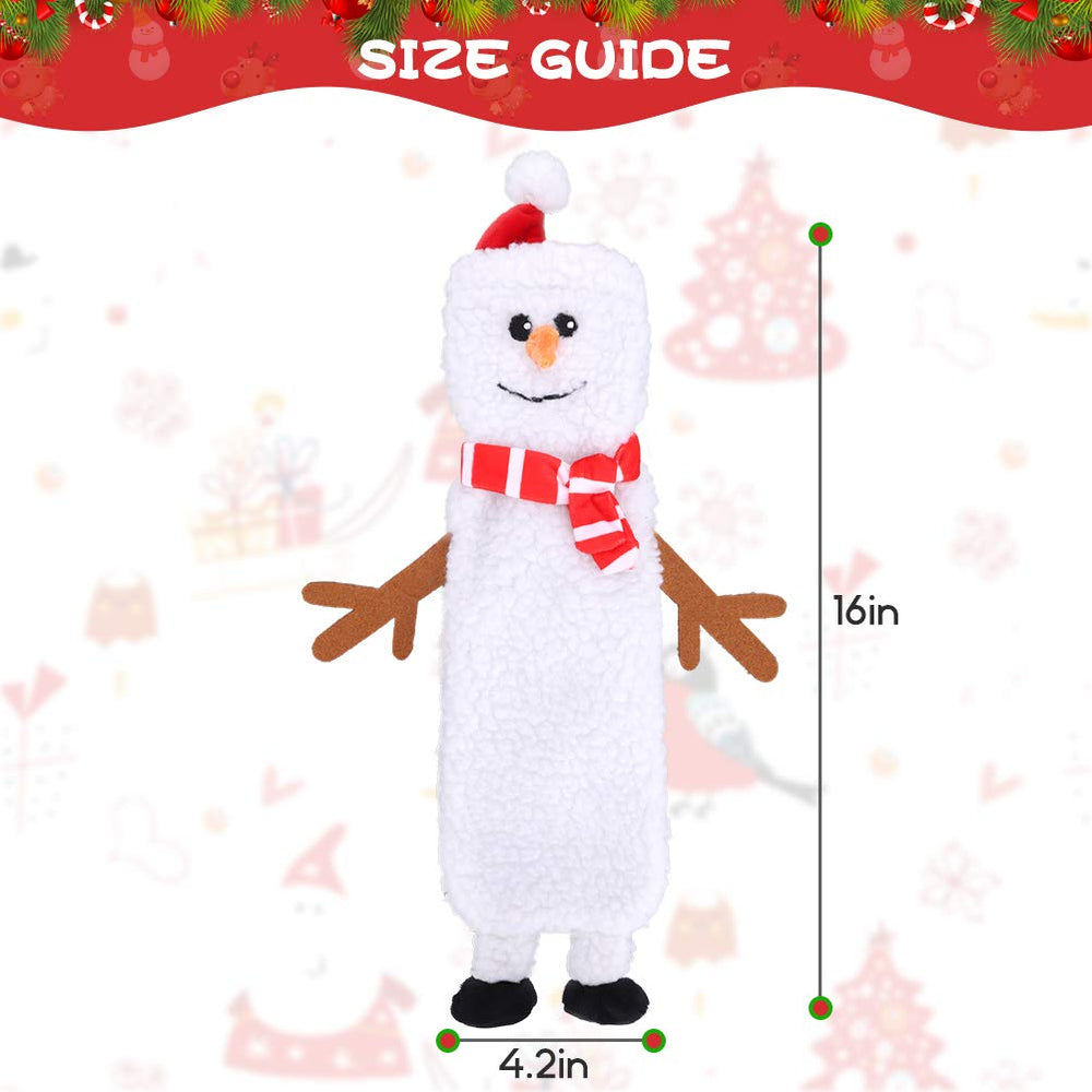 SCENEREAL Stuffless Christmas hedgehog squeaky toy supports teething and indoor fun.