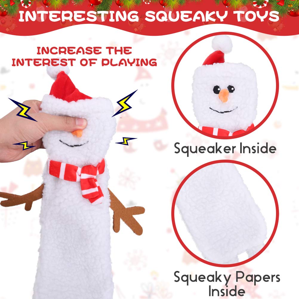 SCENEREAL Stuffless plush teething dog toy shows safe chew engagement for puppies.