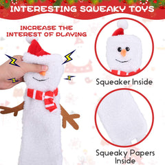 SCENEREAL Stuffless plush teething dog toy shows safe chew engagement for puppies.