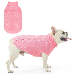 SCENEREAL sudadera tejido para perro rosa frontal, abrigo cálido para paseos diarios
