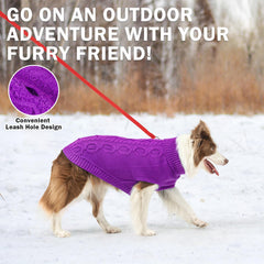 SCENEREAL suéter de punto para perro, cuello alto, mayor abrigo.