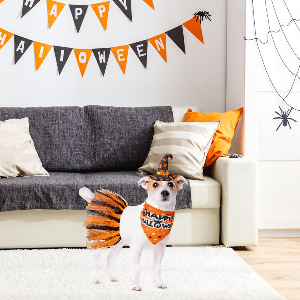 SCENEREAL vestuario completo para perro: ideal para fotos y fiestas de Noche de Brujas.