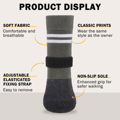 SCENEREAL waterproof dog socks indoors keep paws warm and dry