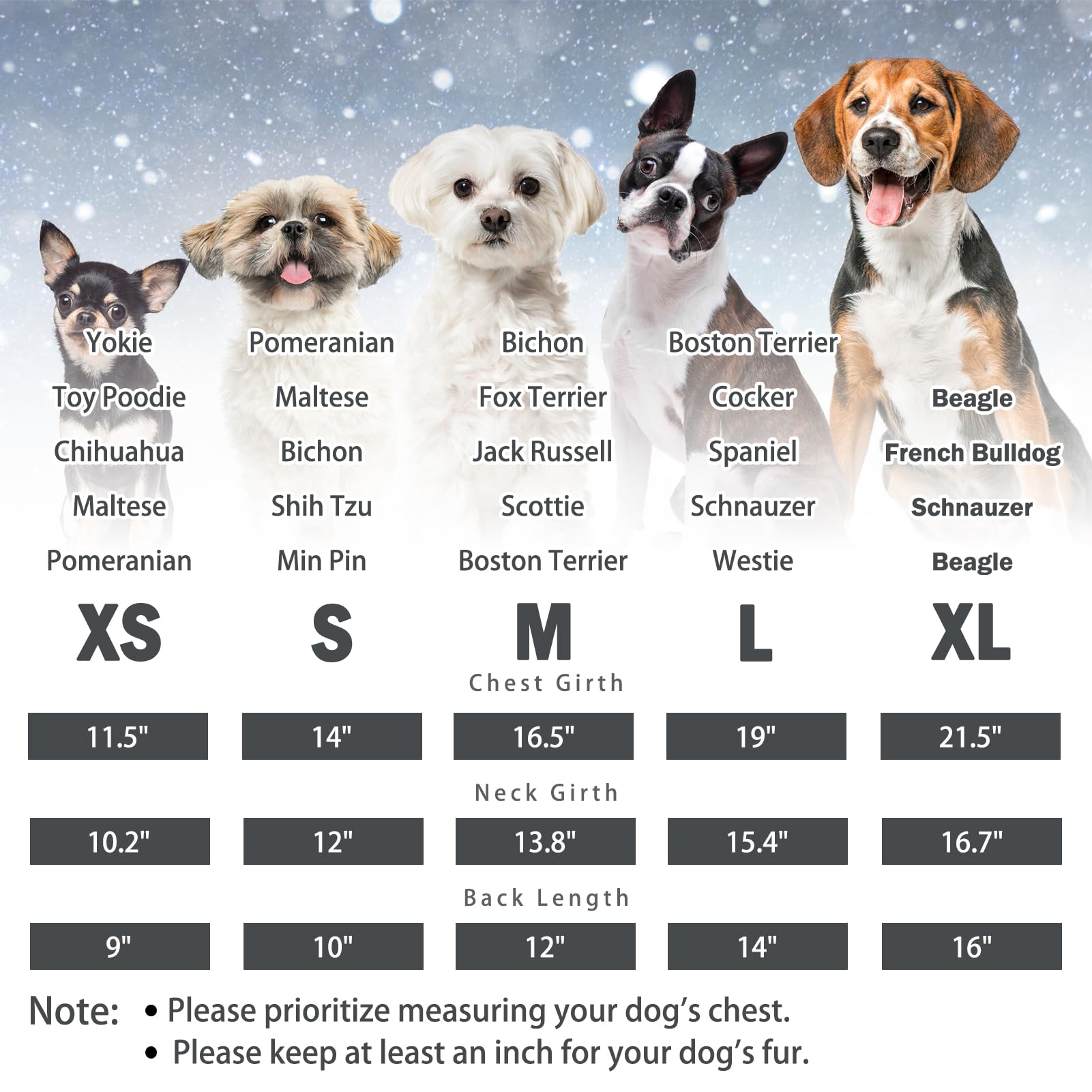 SCENEREAL winter dog vest coat back zipper for easy on-off