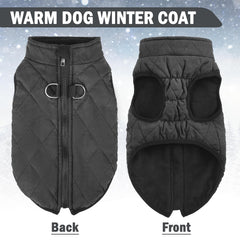 SCENEREAL winter dog vest coat diagonal quilting for even warmth