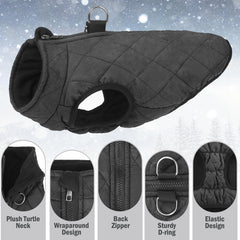 SCENEREAL winter dog vest outer fabric detail emphasizes soft touch and wind protection.
