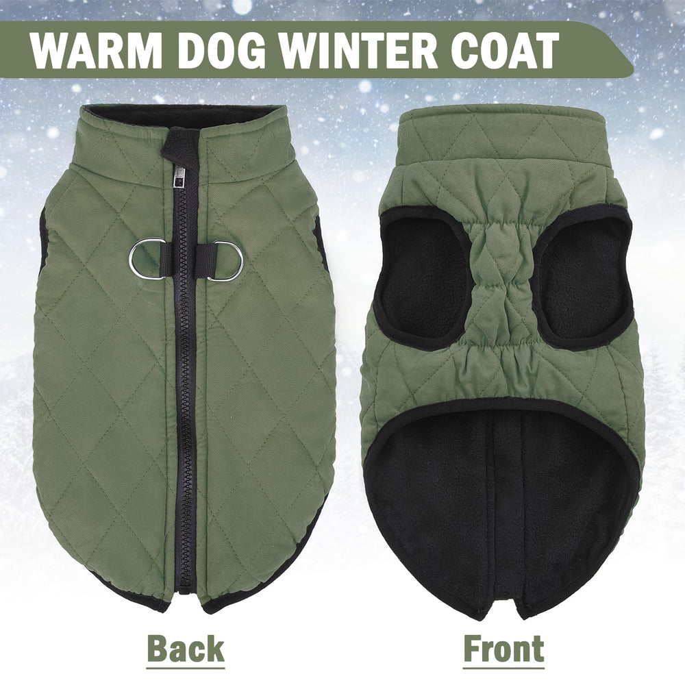 SCENEREAL Winter Dog Vest zipper-design on back prevents snagging and eases dressing.
