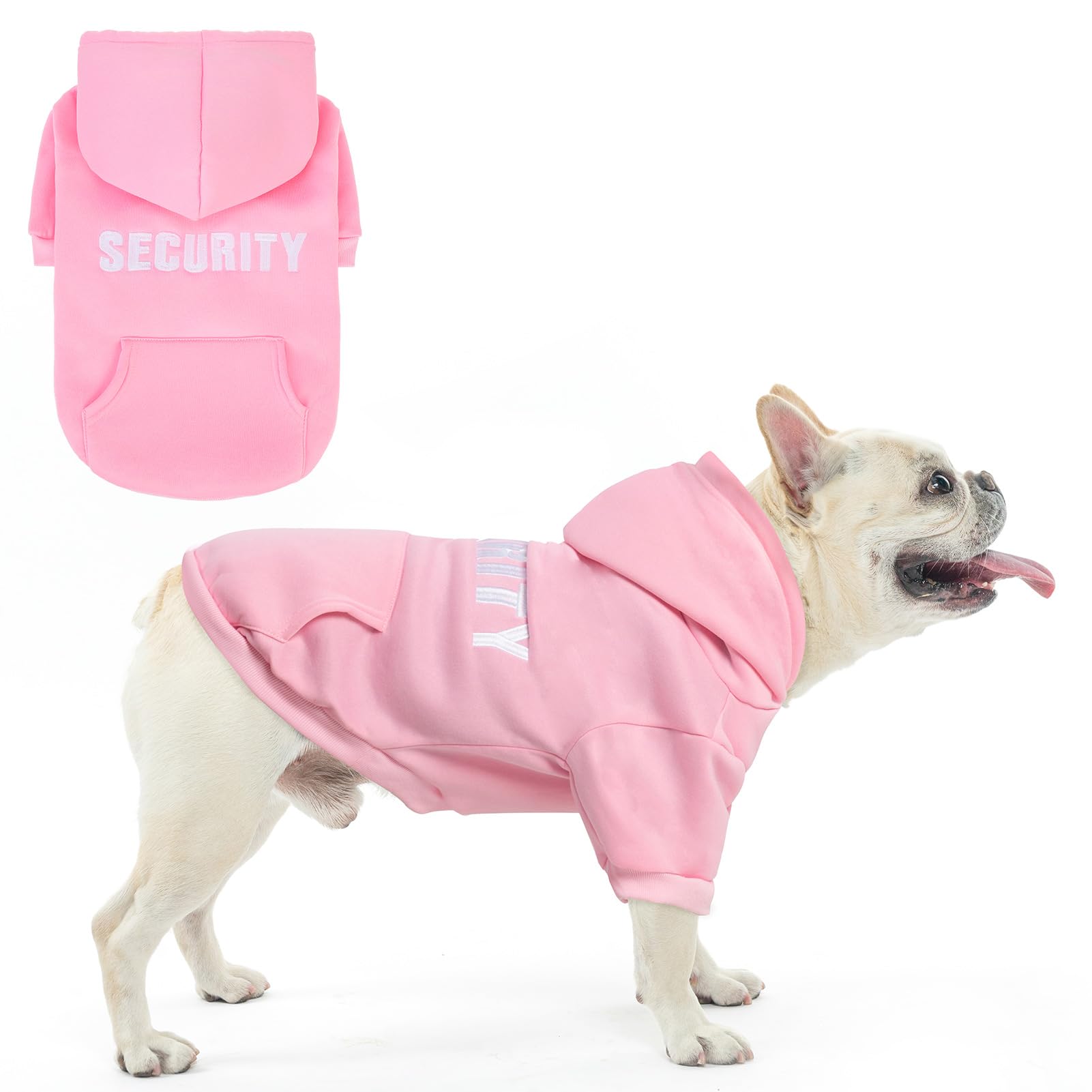 SCENEREAL Security dog hoodie back embroidery for bold, stylish warmth