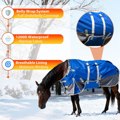SCGFPOE winter blanket shoulder gussets ensure freedom of movement and reduced chafing.