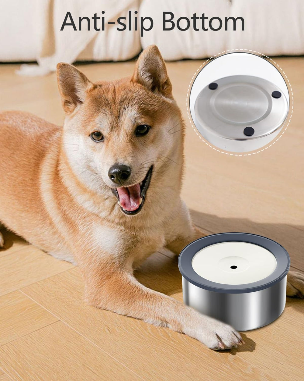 SCHITEC dishwasher-safe pet bowl simplifies cleaning after meals.
