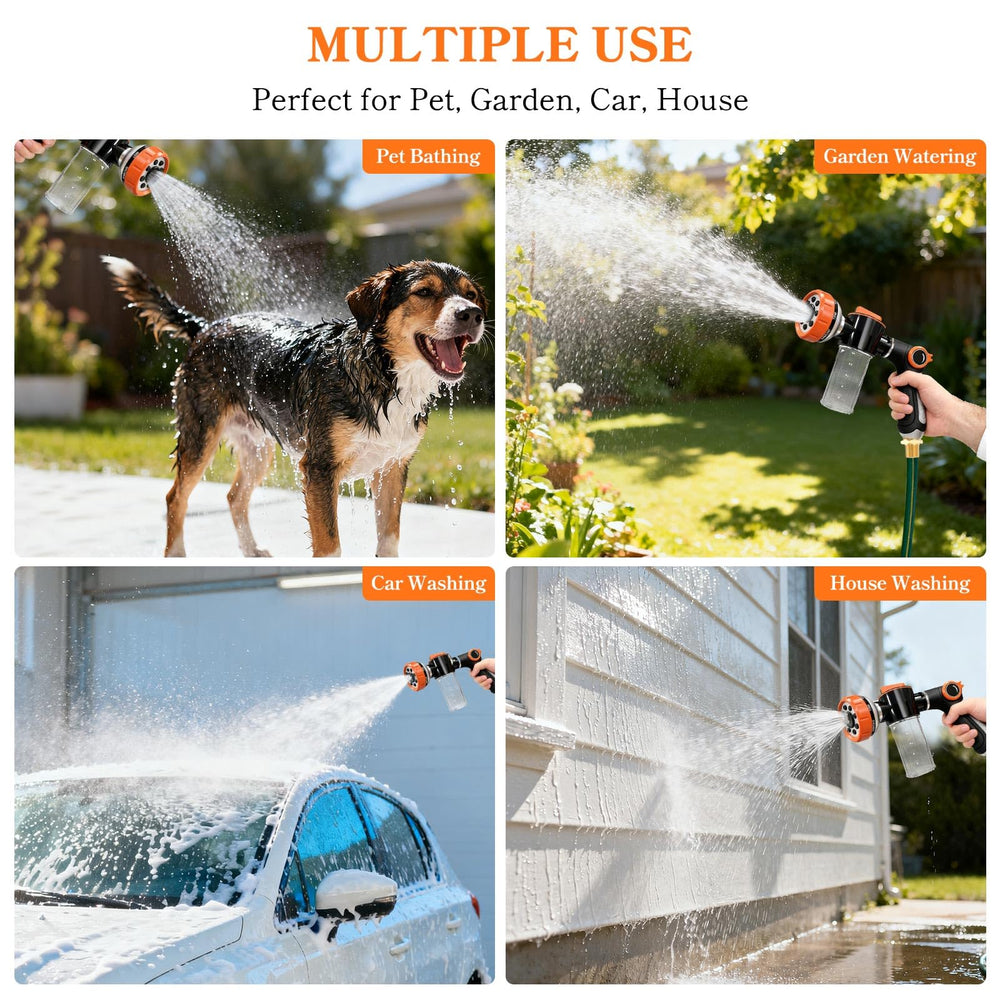 SCHITEC garden sprayer doubles for pet care and yard watering.
