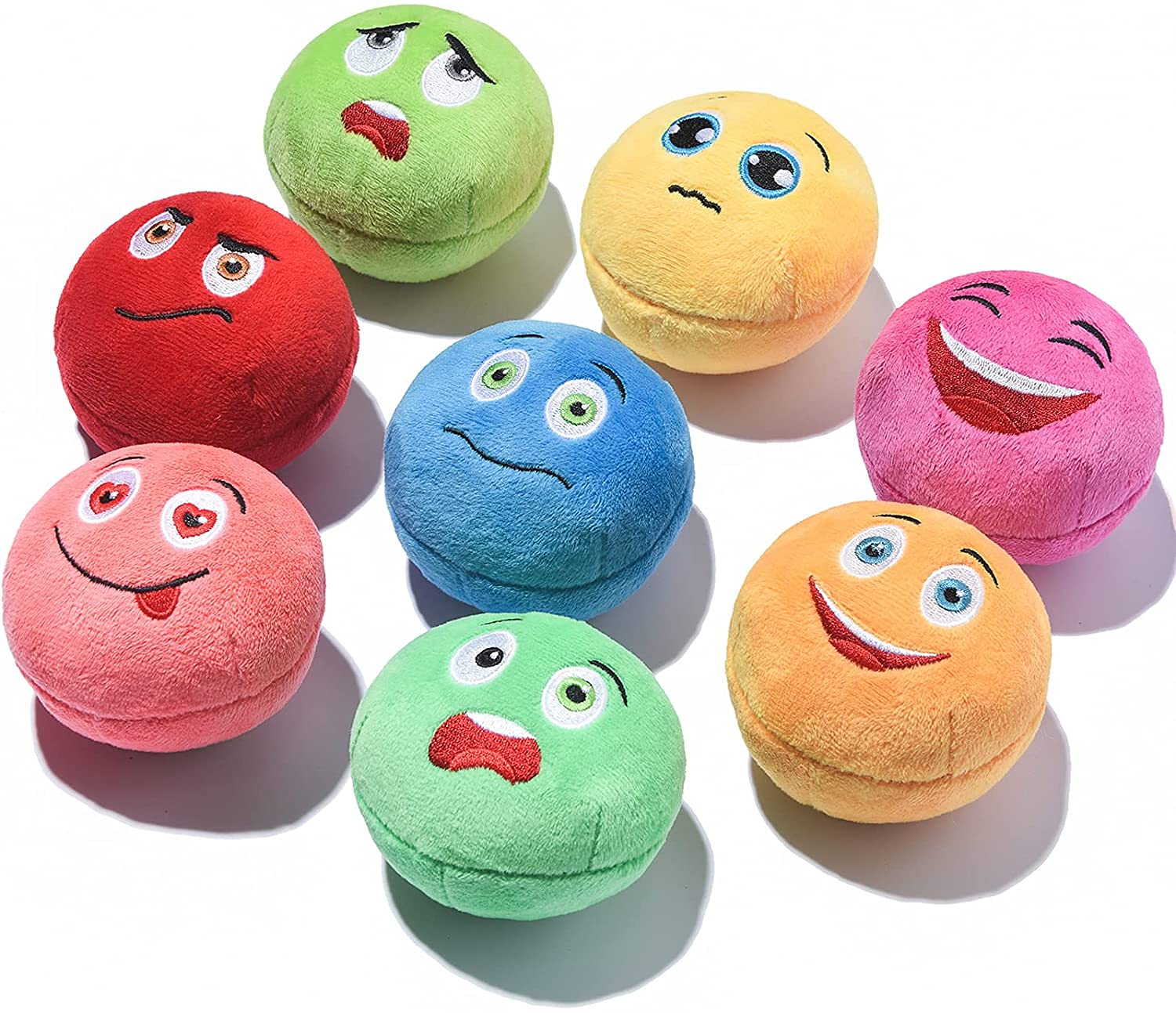 SCHITEC squeaky dog toys 8-pack packaging opened, inviting playful interaction.