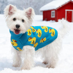 SCIROKKO dog sweater back hole allows leash through harness for easy outdoor use.
