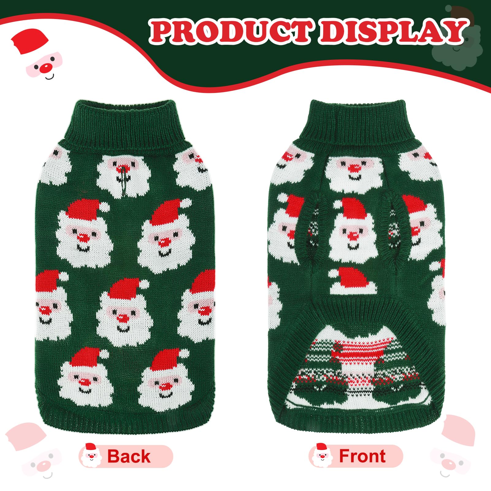 SCIROKKO dog sweater lapel design adds neck warmth and secure fit