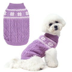 SCIROKKO suéter morado XS para perro, mantiene caliente durante paseos fríos.