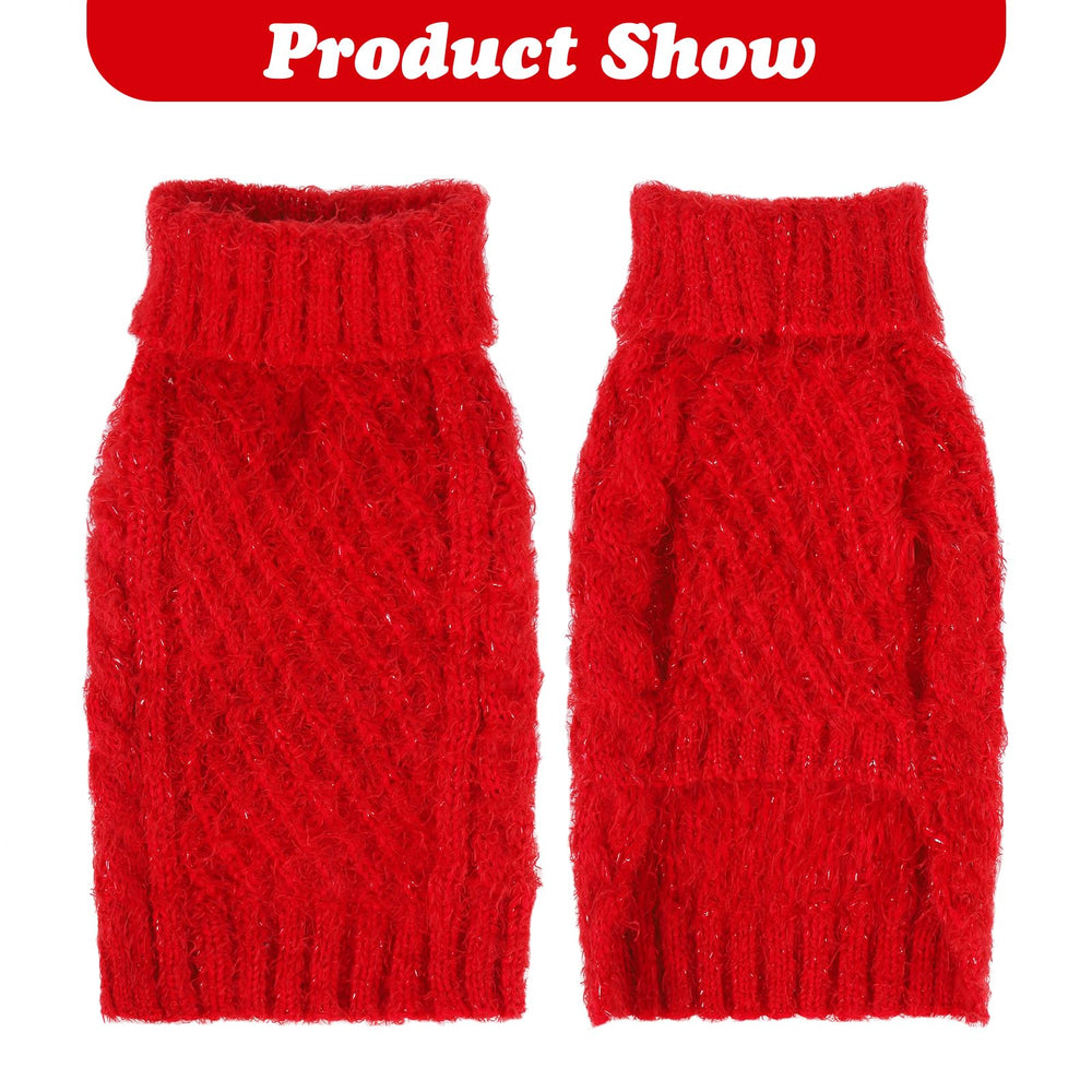 scirokko turtleneck dog sweater red turtleneck collar closeup highlights fit