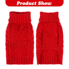 scirokko turtleneck dog sweater red turtleneck collar closeup highlights fit