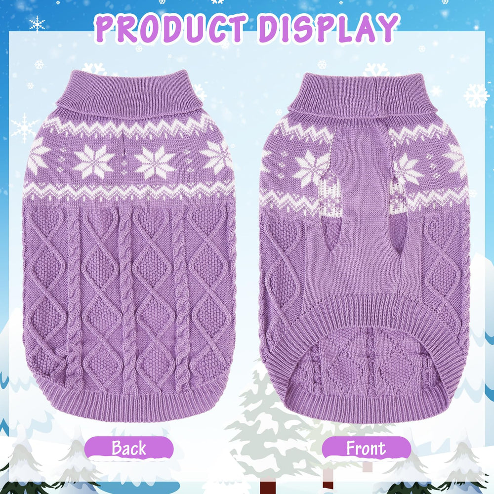SCIROKKO dog sweater back hole demonstrates easy leash connection for outdoor play