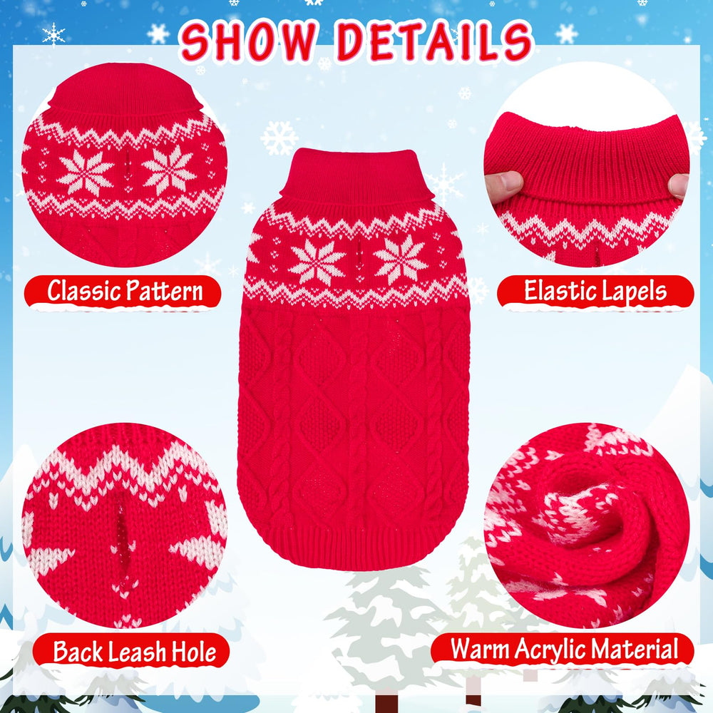 SCIROKKO warm winter dog sweater back view highlights lapels and snug collar