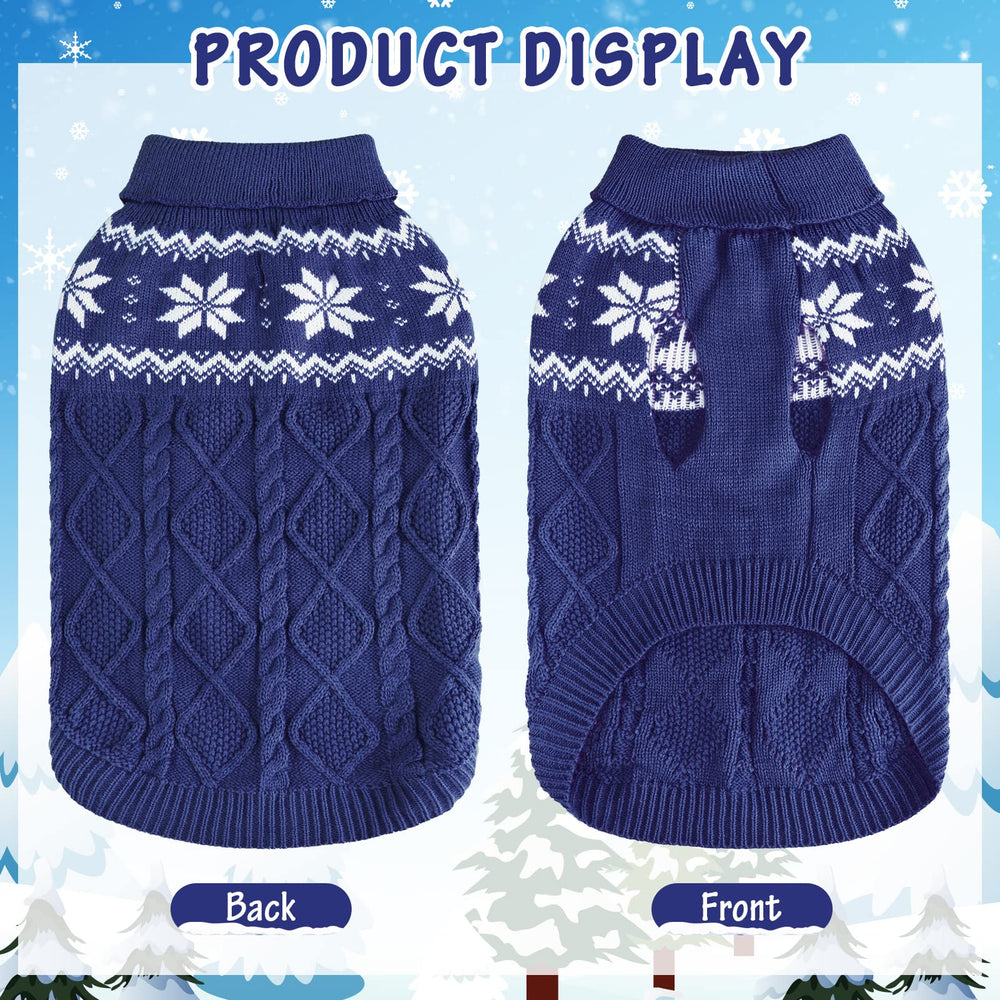 SCIROKKO Warm Winter Dog Sweater knit texture closeup shows soft acrylic feel
