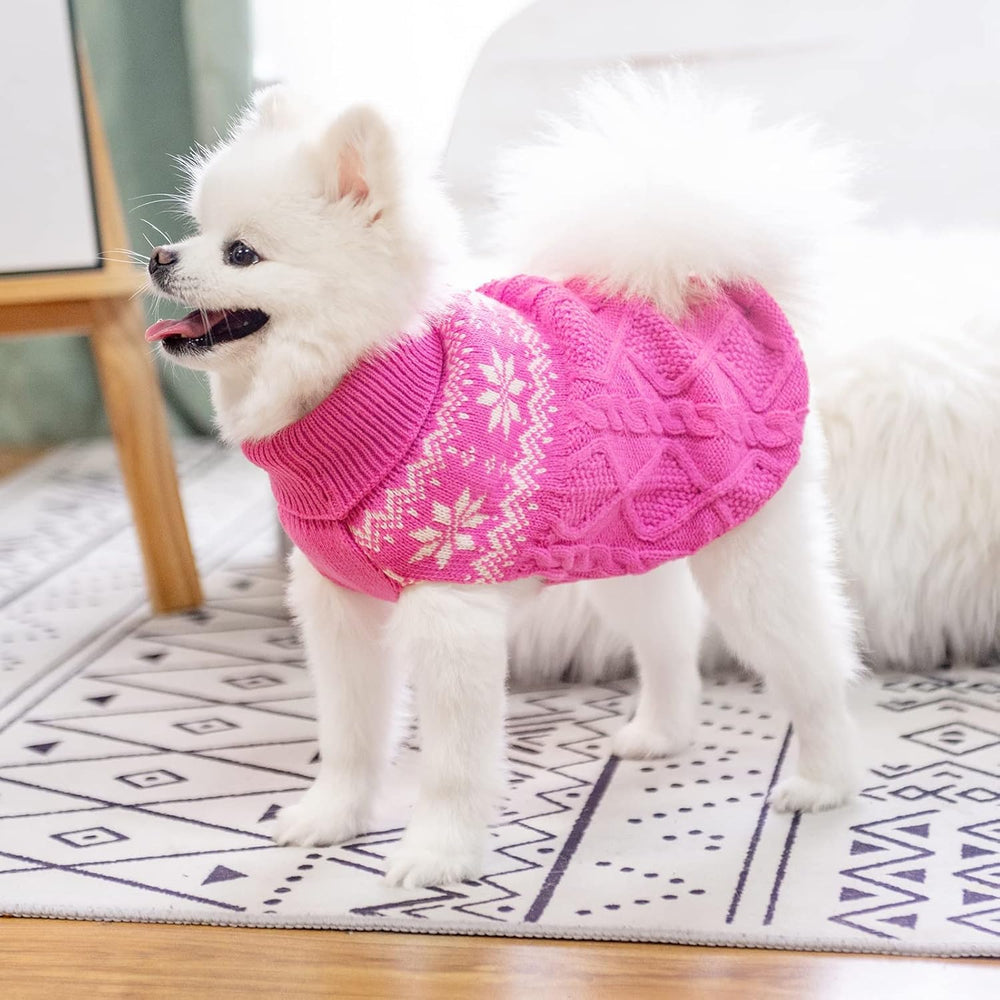 SCIROKKO pink sweater side view highlights classic knit and fit for outdoor walks