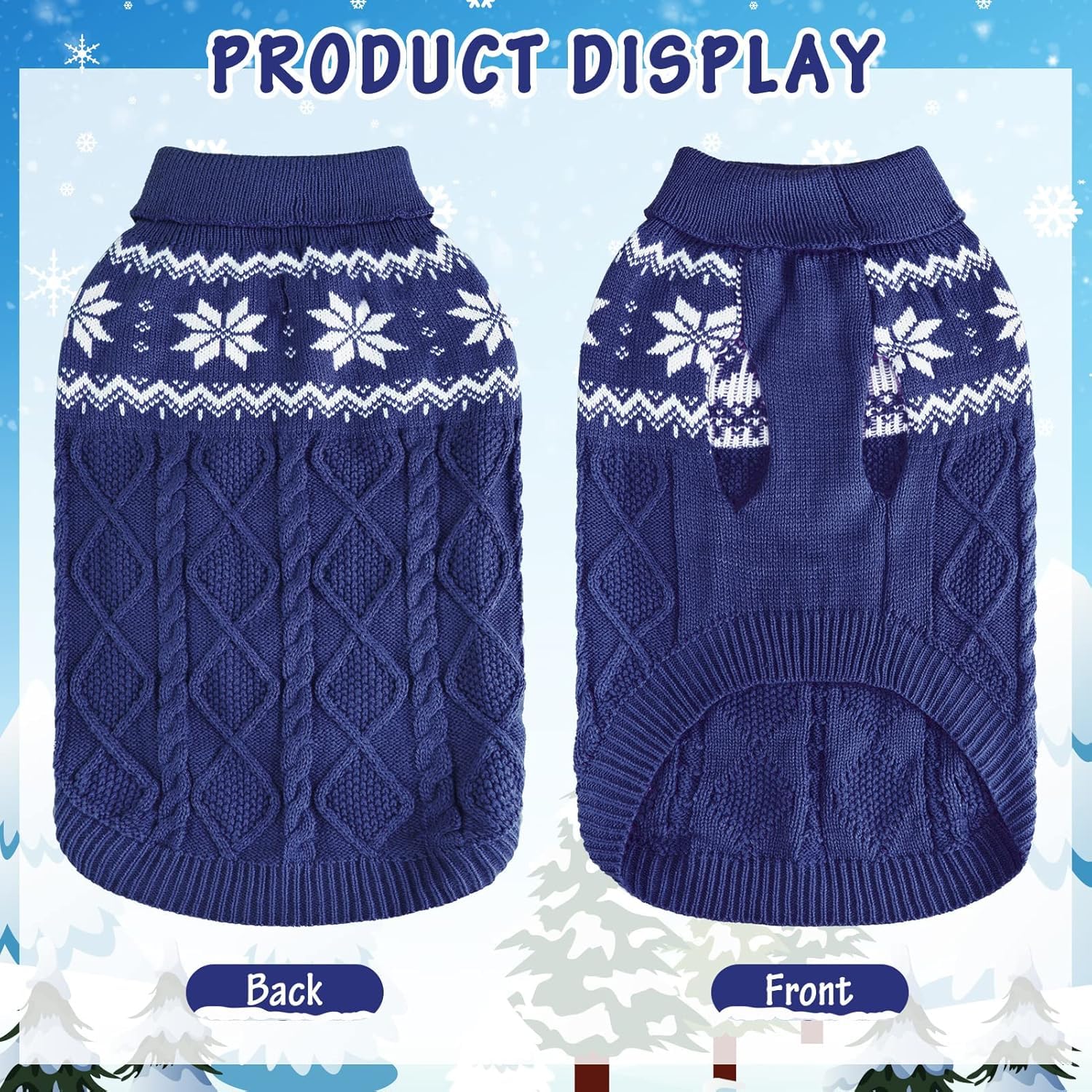 SCIROKKO Size chart blue sweater image shows accurate measurement guidance.