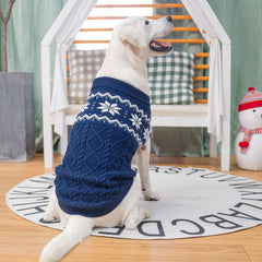 SCIROKKO Warm Winter Dog Sweater size chart shows four fitting options.