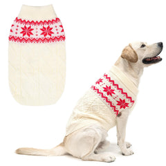SCIROKKO Warm Winter Pink Dog Sweater front view highlights cozy warmth for outdoor walks.