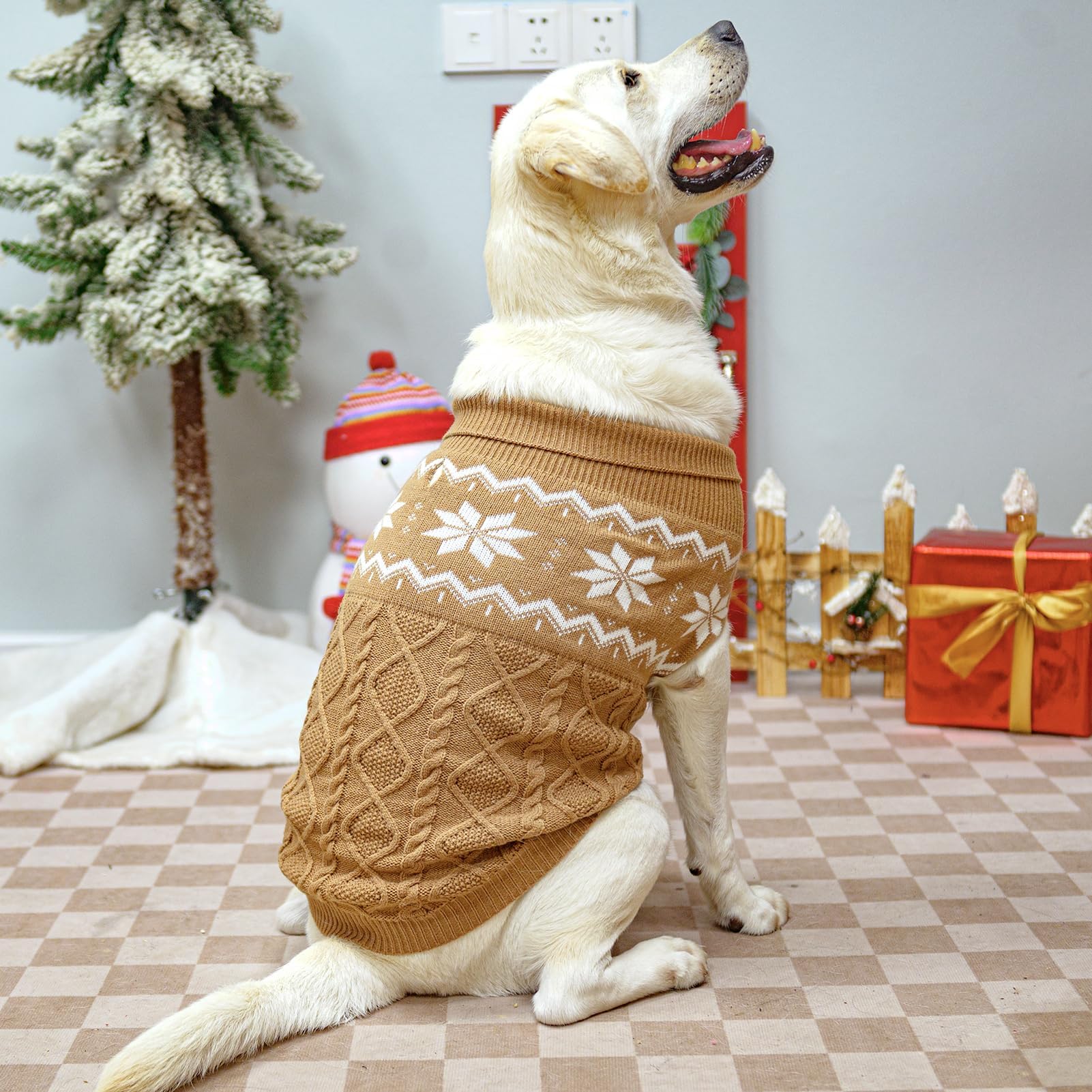 SCIROKKO Warm Winter Pink Dog Sweater size chart helps you choose the right fit