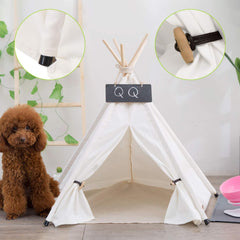 SCNBom Pet Teepee assembly instructions guide quick setup anywhere.