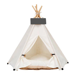 SCNBom Pet Teepee dog tent provides cozy shelter for small dogs up to 15 lbs.