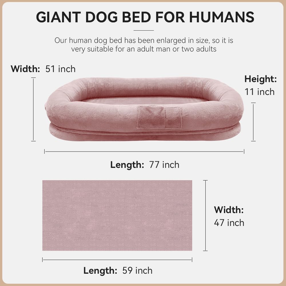 SCNUT Ultra-Soft Dog Bed anti-slip bottom and waterproof lining keeps bed in place.
