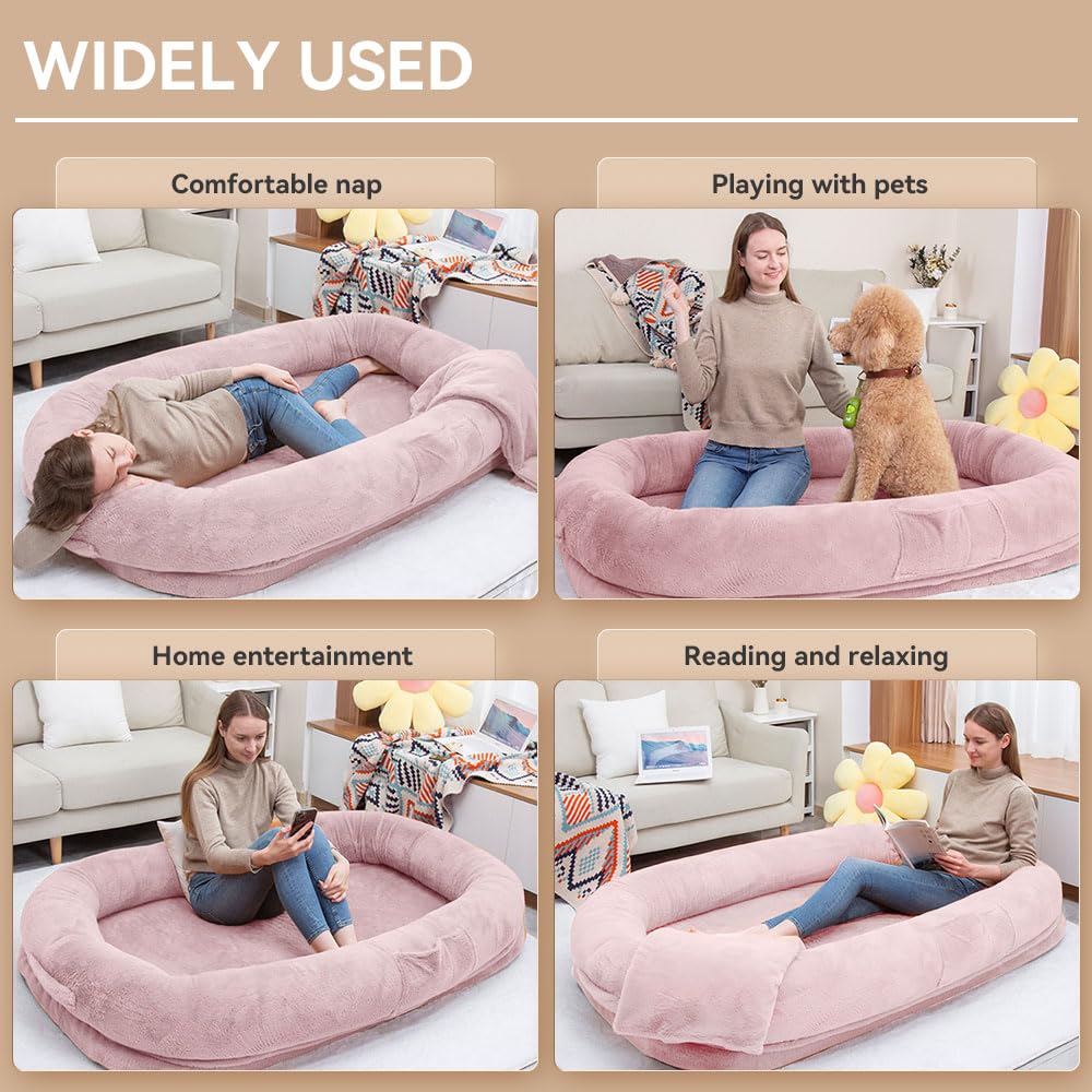 SCNUT Ultra-Soft Dog Bed orthopedic foam core supports restful naps.