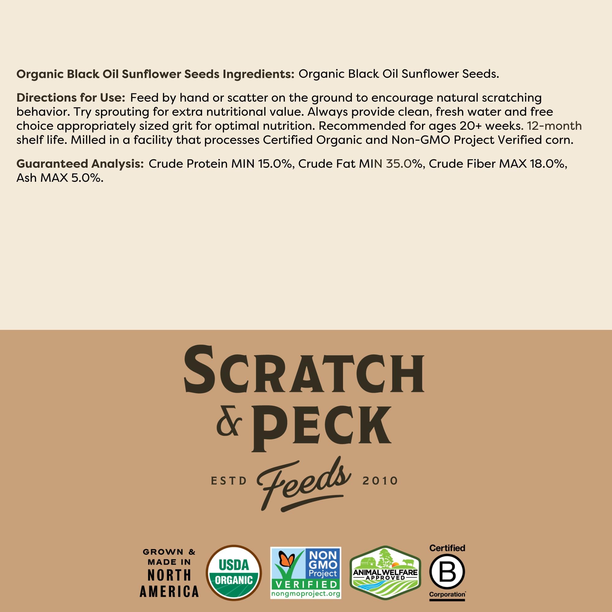 Scratch and Peck 7 lb bag ready for poultry feeding routines and egg production.