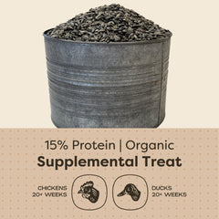 Scratch and Peck organic and non-GMO certifications badge on packaging.