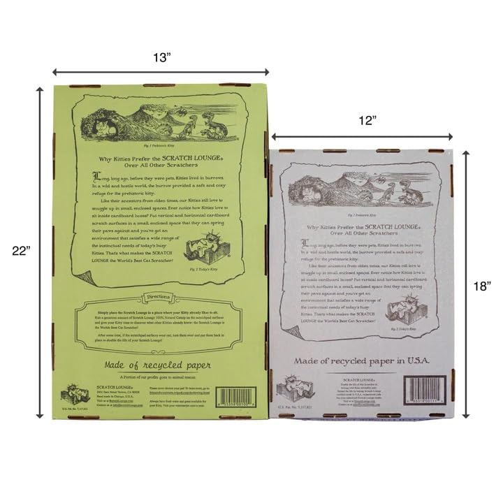 Scratch Lounge XL heavy-duty construction emphasizing sturdy cardboard for extended use.