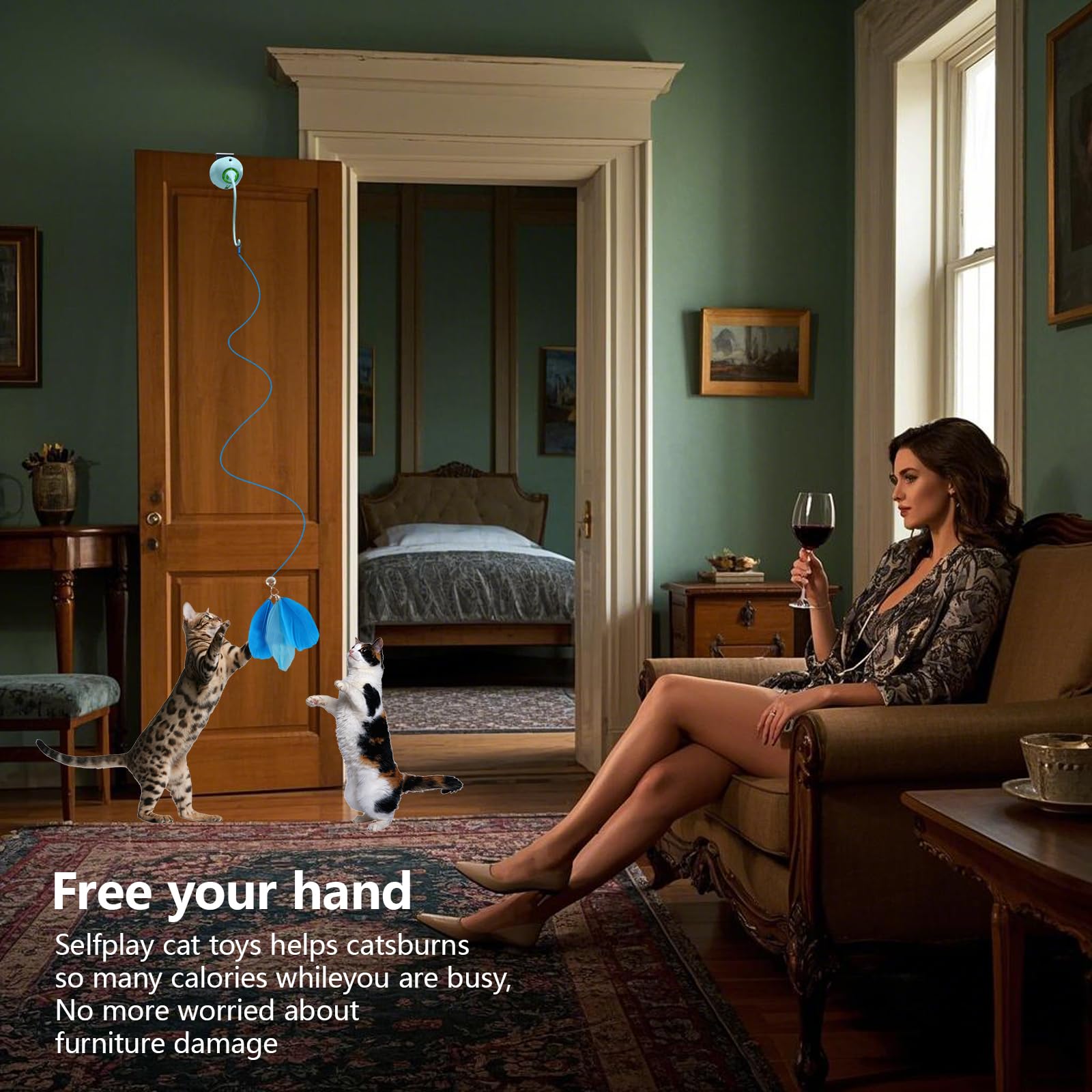 Scsuupoee cat toy blue is easy to clean and disassemble.