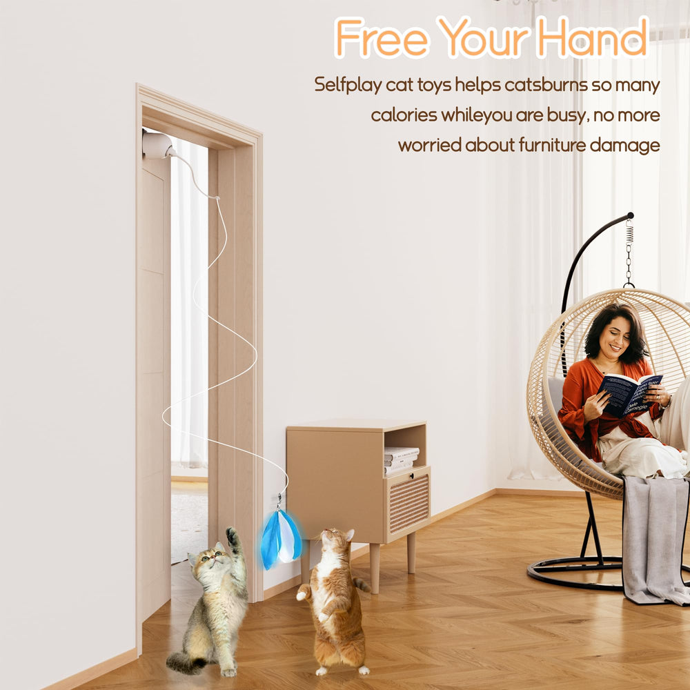 Scsuupoee cat toy remote-control gear adjustment for customizable play sessions.