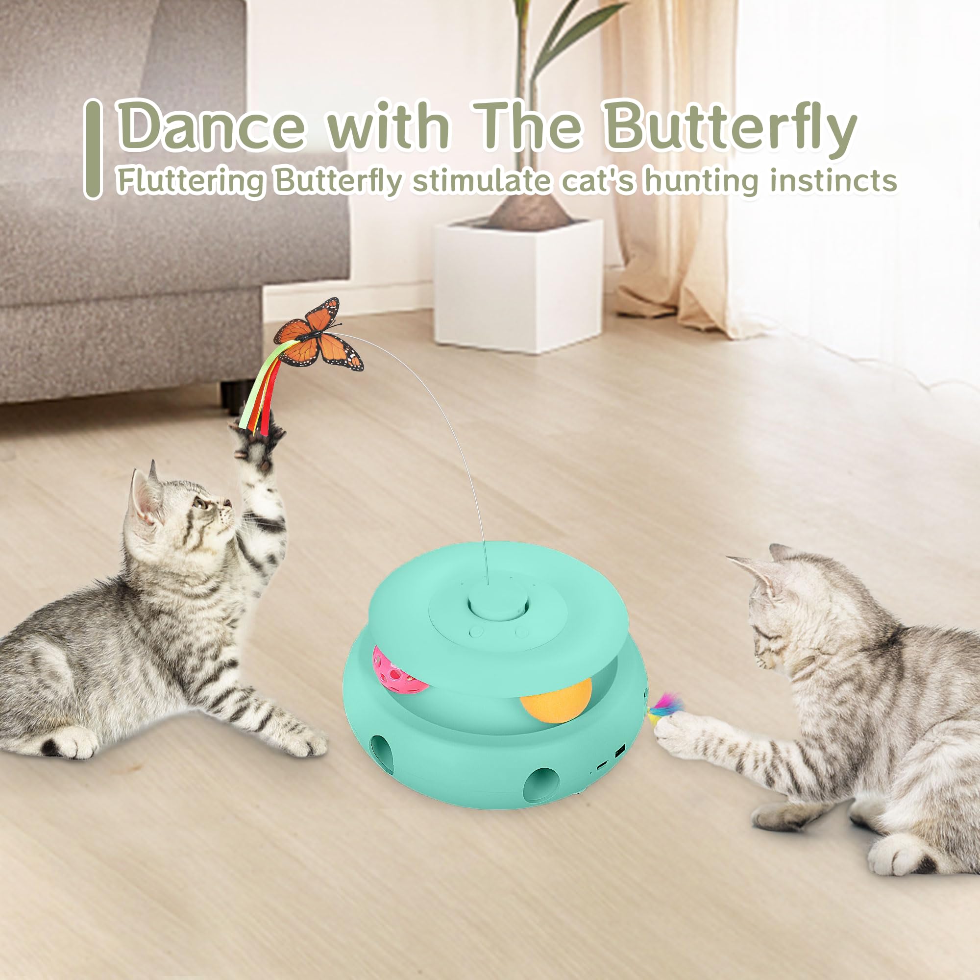 Scsuupoee replaceable accessories kit extends play with extra butterflies, feathers, and balls
